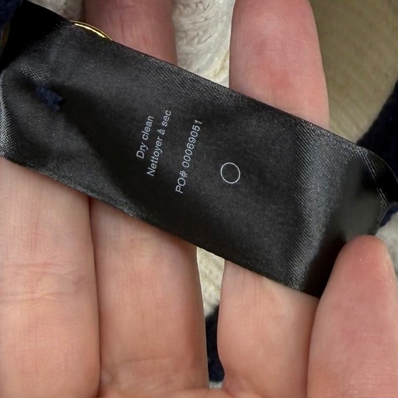 Rag & Bone Striped Cardigan Women Small Ivory Navy Blue Merino Wool Gold Button - Picture 8 of 11